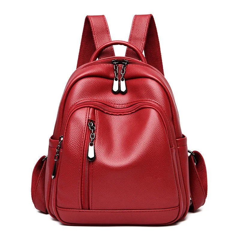 Backpack Women 2022 New Versatile Fashion Versatile Casual Soft Leather Mini Small Backpack Travel Bag