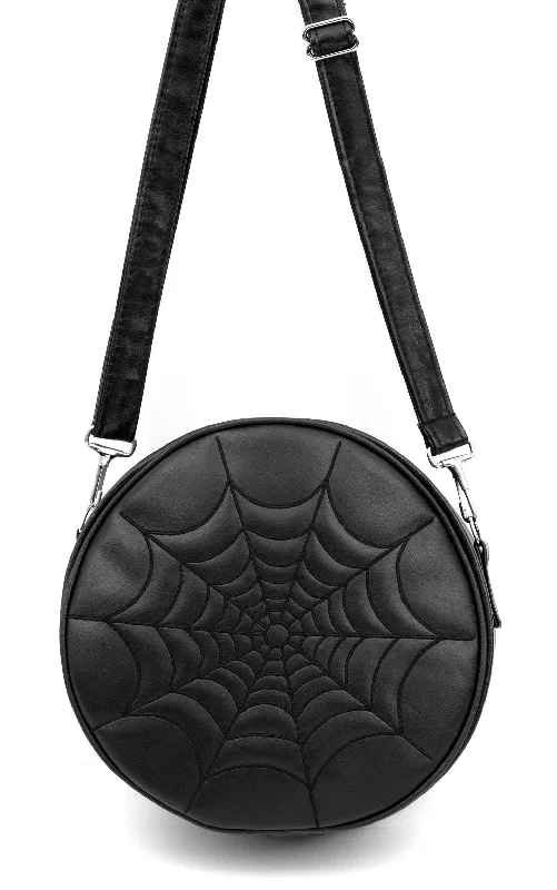 Black Vinyl Spiderweb Ghoul Bag