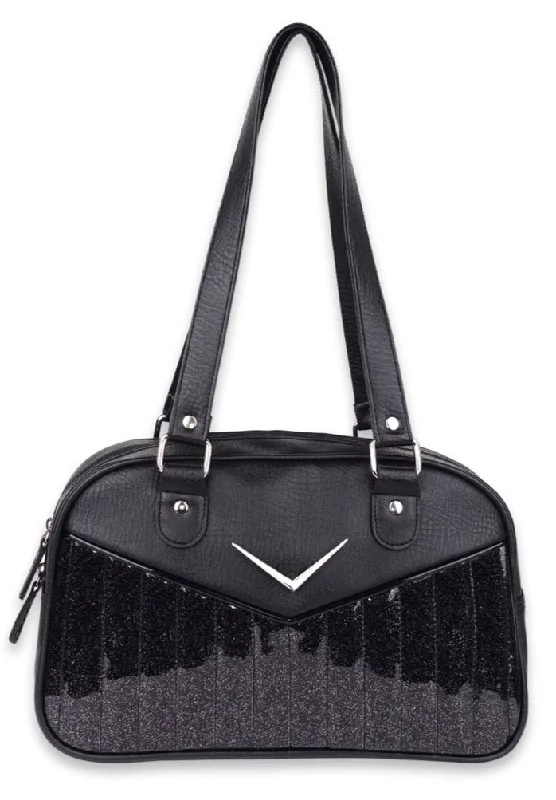 Bonneville Cadi Bowler Purse in Black Sparkle