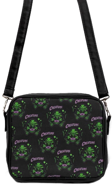 "Creature" Horror Print Crossbody Bag