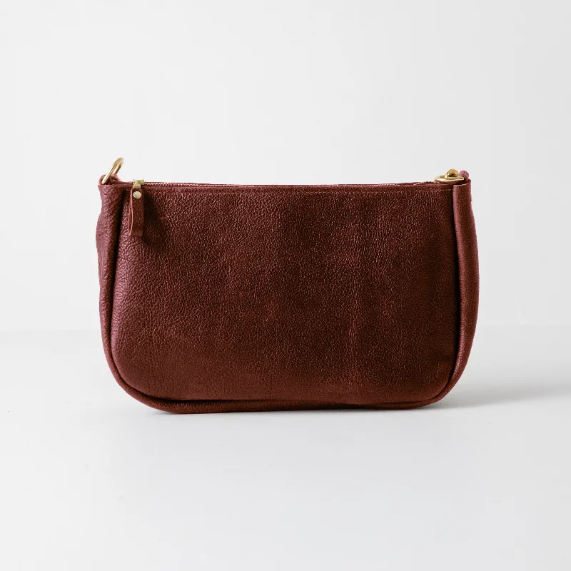 Dark Tan Bulldog Crossbody Bag