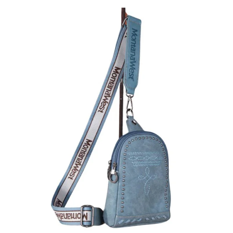 Montana West Denim Boot Stitch Crossbody