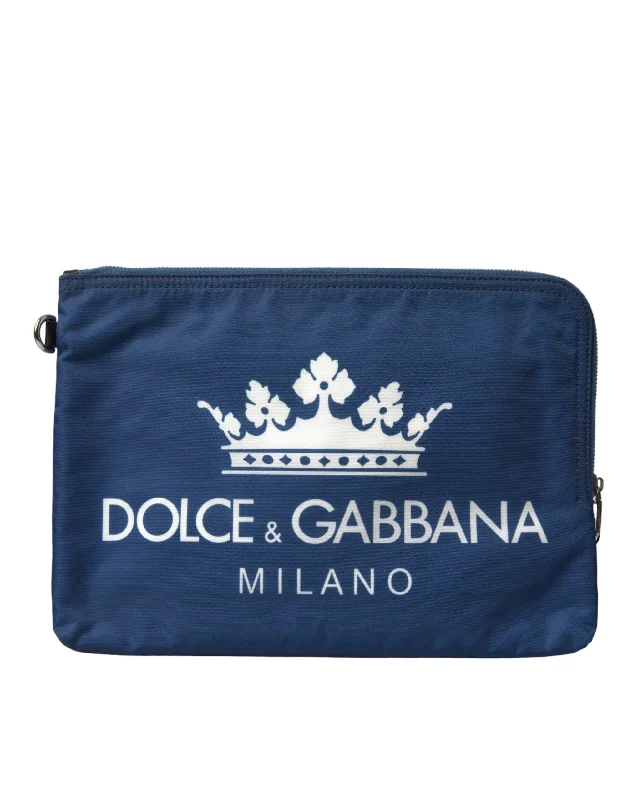 Dolce & Gabbana  DG Milano Print Nylon Pouch Clutch Men Men's Bag