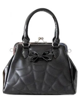 Femme Fatale Spiderweb Handbag in Black