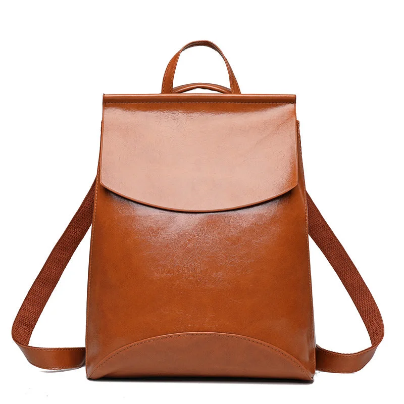 Full Grain Leather Brooks Convertible Bag Small Women's Stylish Genuine Full Grain Leather Backpack Bags Purse