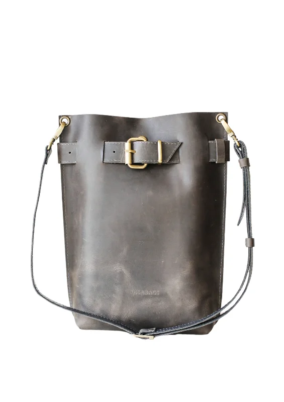 Gray Leather Bag