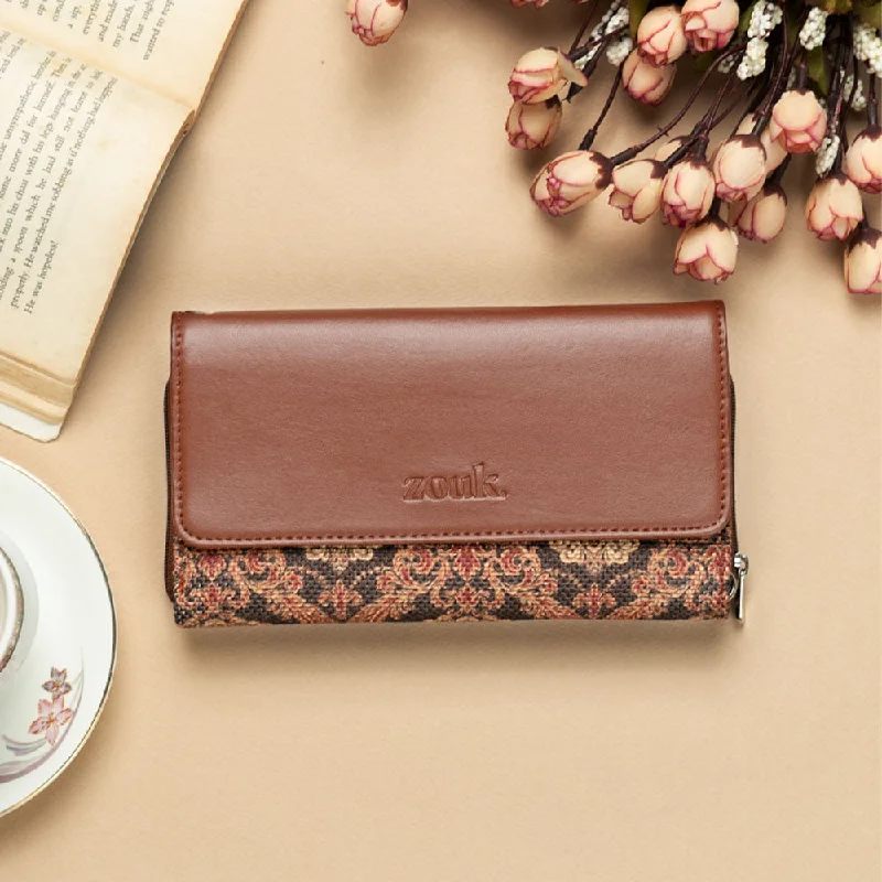 Jodhpur Damask Wristlet Wallet