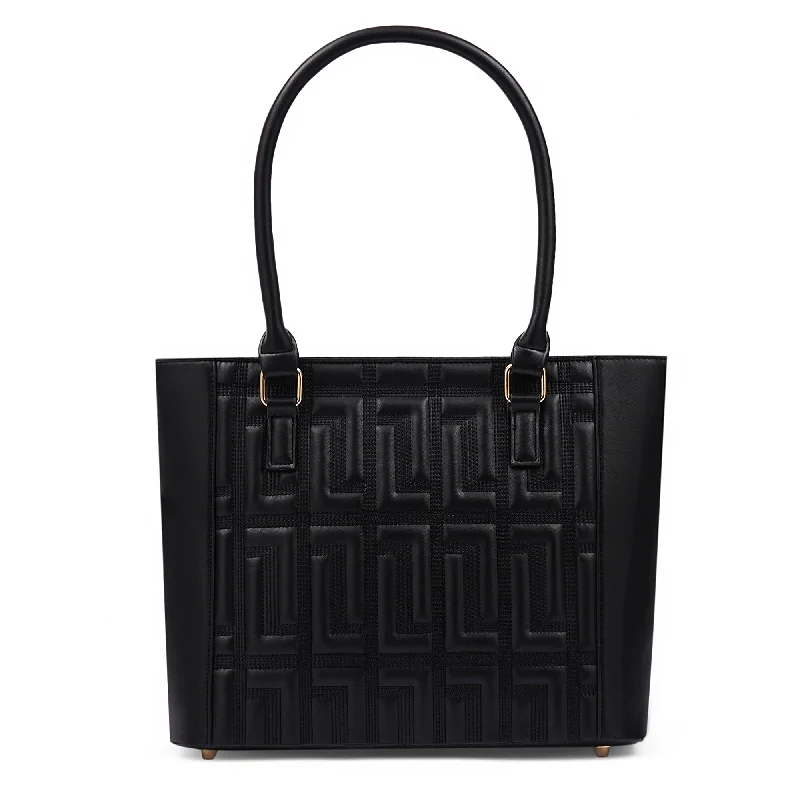 Lavie Luxe Mare Black Medium Women's Tote Handbag