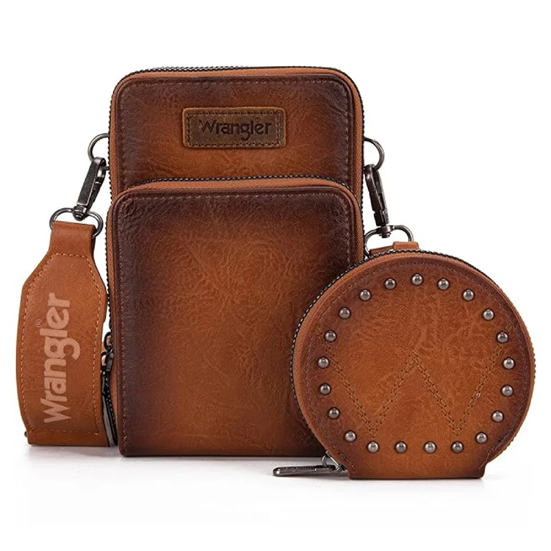 Wrangler Brown Crossbody & Coin Purse