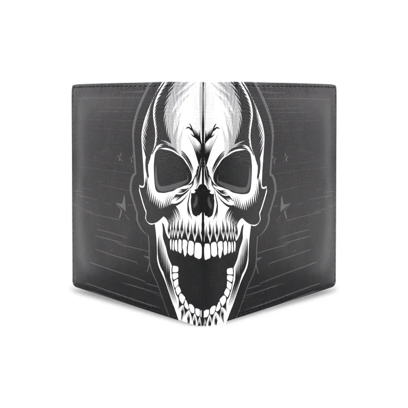 Men's Smiling Skull Leather Wallet