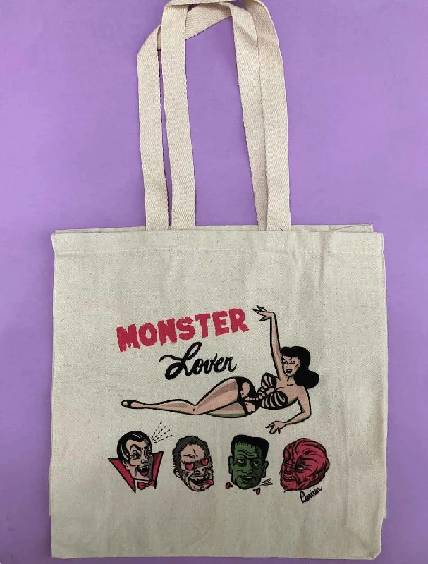 Monster Lover Canvas Tote Bag