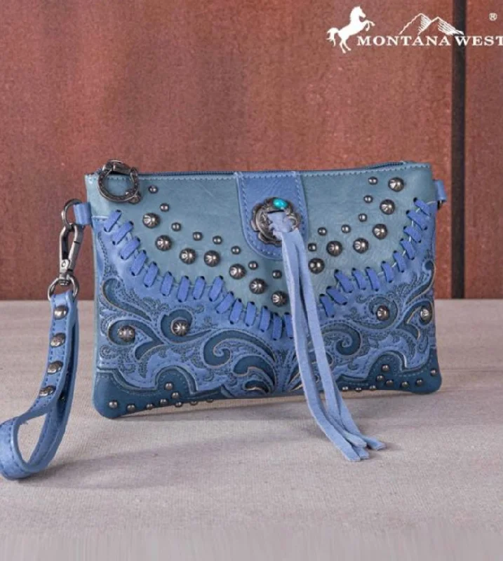 Montana West Scroll Cut-Out Clutch/ Crossbody Handbag