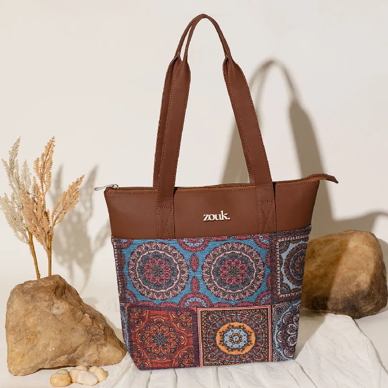 Multicolor Mandala Print Everyday Tote Bag