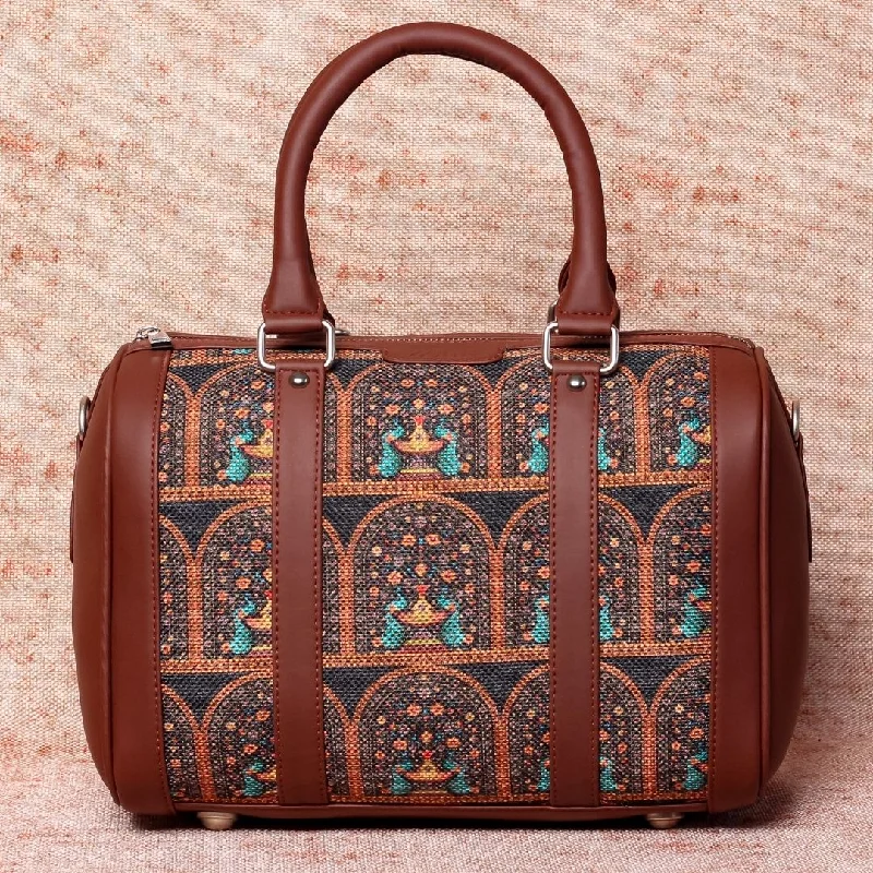 Royal Indian Peacock Motif Handbag