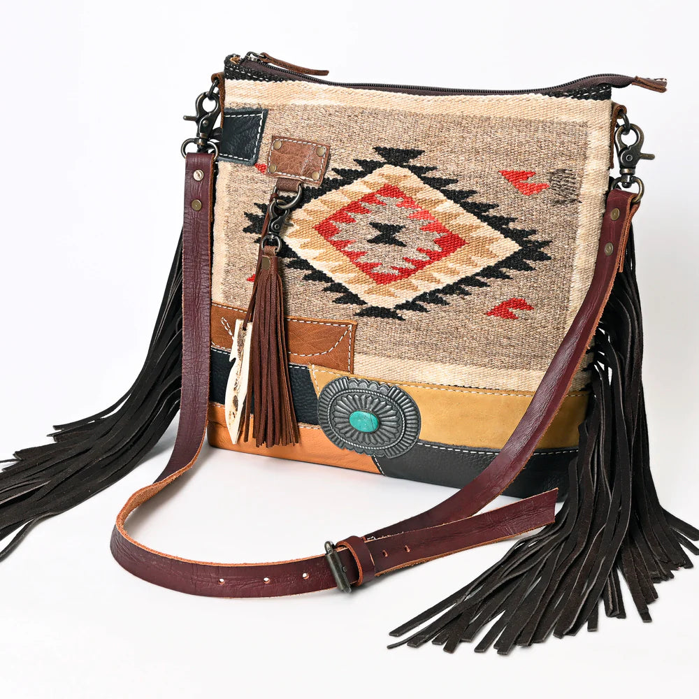 American Darling Tan Saddle Blanket Bag