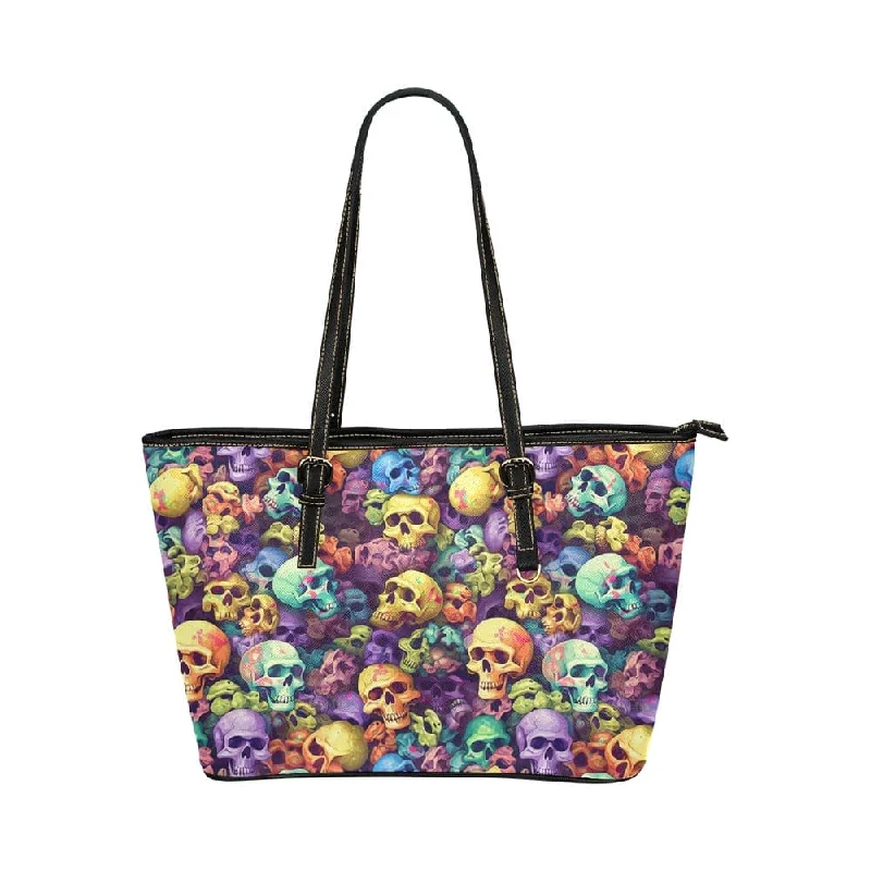 Skull Sugar Pattern Large Tote Bag