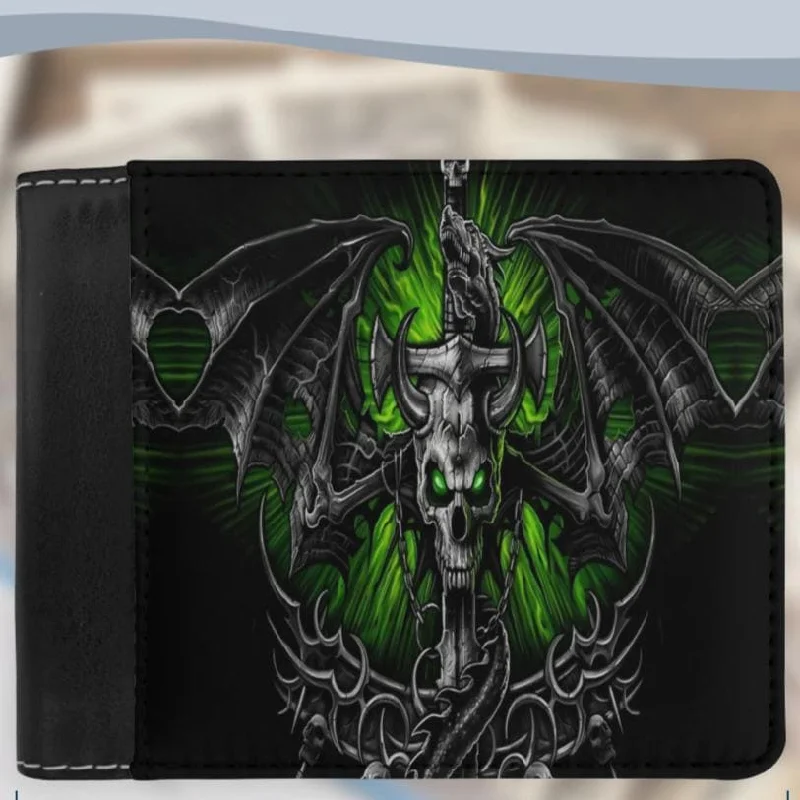 Skull Sword Dragon Multiple Slots Wallet For Men