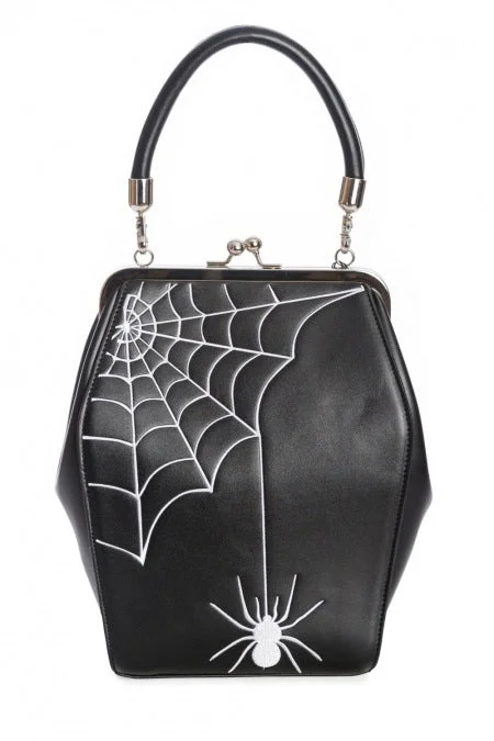 Spider Kellie Coffin Handbag in Black