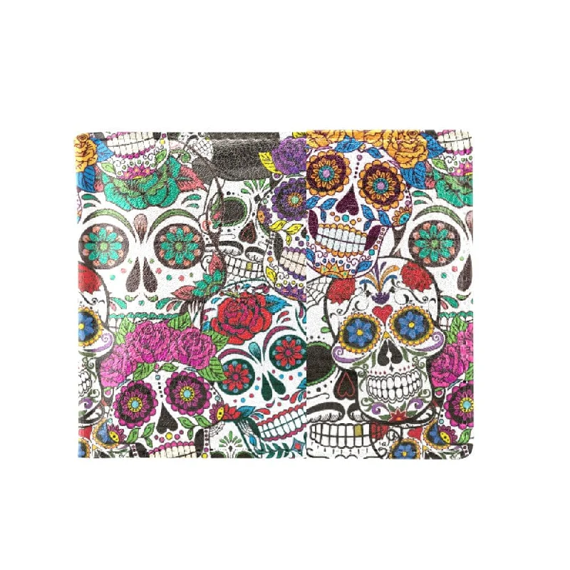 Sugar Skulls Bifold Wallet With Coin Pocket