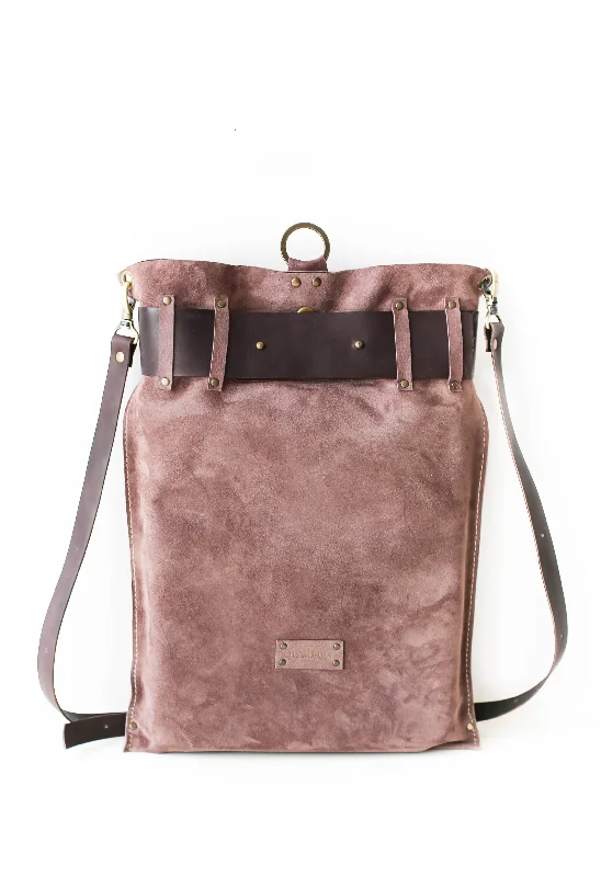 Taupe Suede Backpack