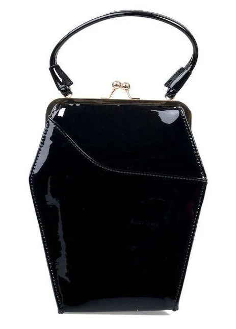 To Die For Coffin Handbag in Patent Vinyl