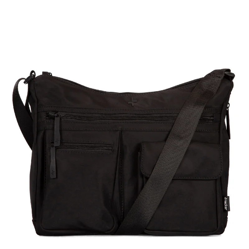 Basic Nylon RFID Multi-Pocket Crossbody Bag