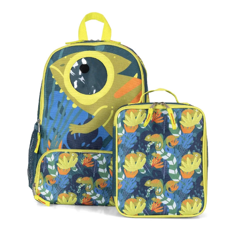 Chameleon Backpack and Lunch Box Set