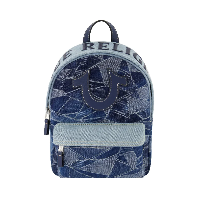 True Religion Mini Denim Logo Backpack