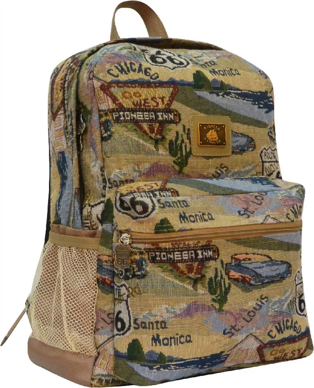 Unisex - Tapestry Backpack In Beige Multi