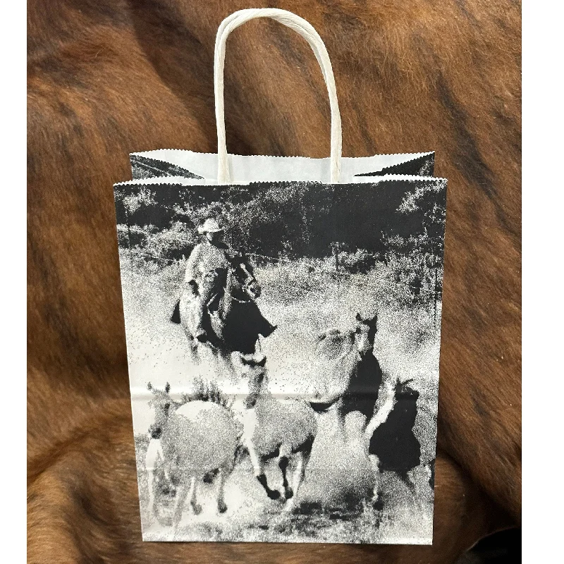 Black and White Western Gift Bag