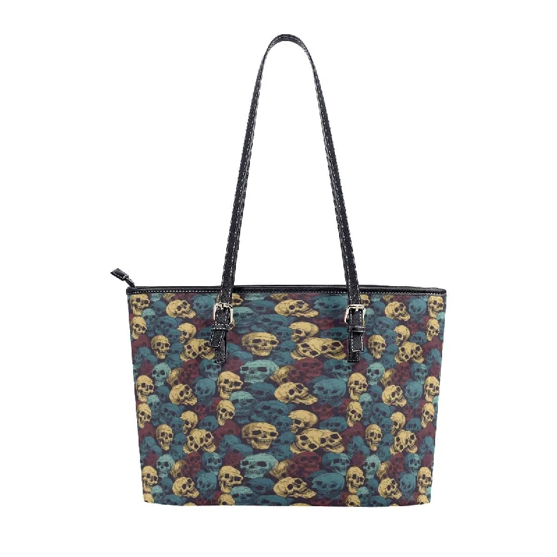 Women's Blue & Gold Skulls Tote Bag