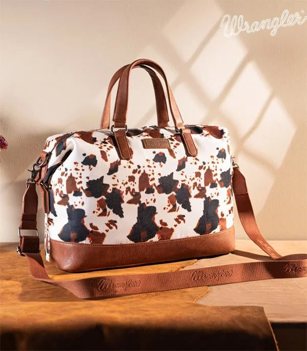 Wrangler Cow Print Duffle Bag