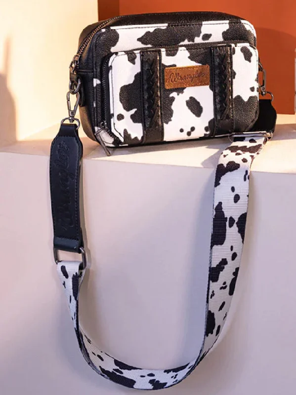 Wrangler Cowprint Crossbody With Wallet Compartment