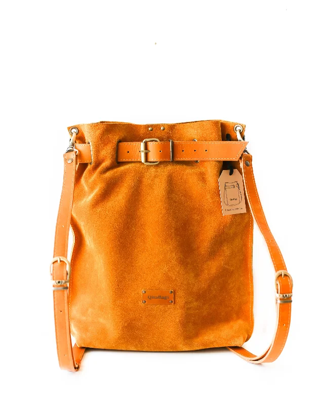 Yellow Suede Backpack